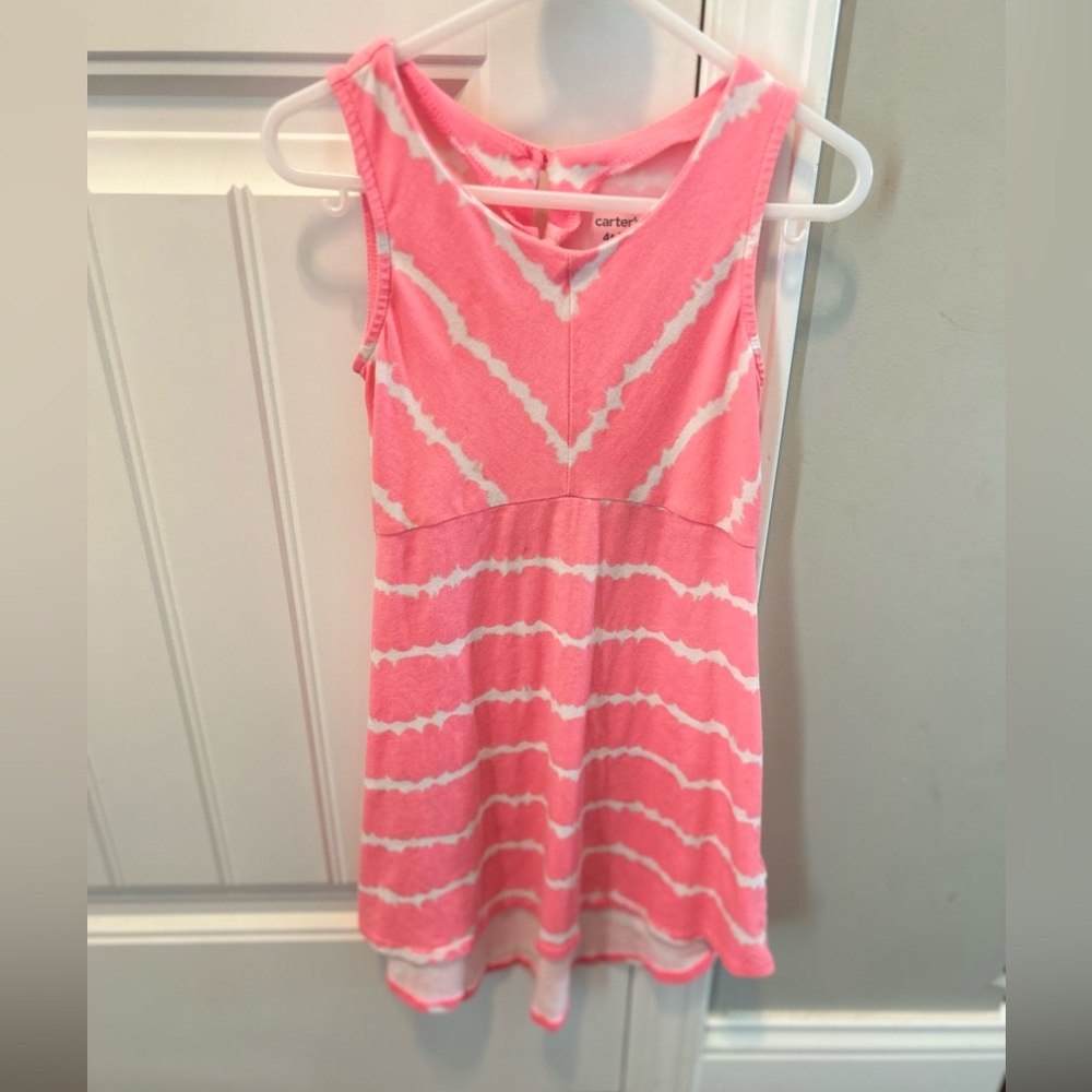 Carter’s 4T Pink & White Striped Dress